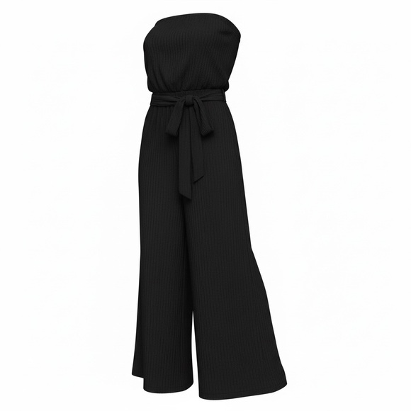 Cosmic Beauty Chic Black Strapless Jumpsuit Large - Picture 7 of 10